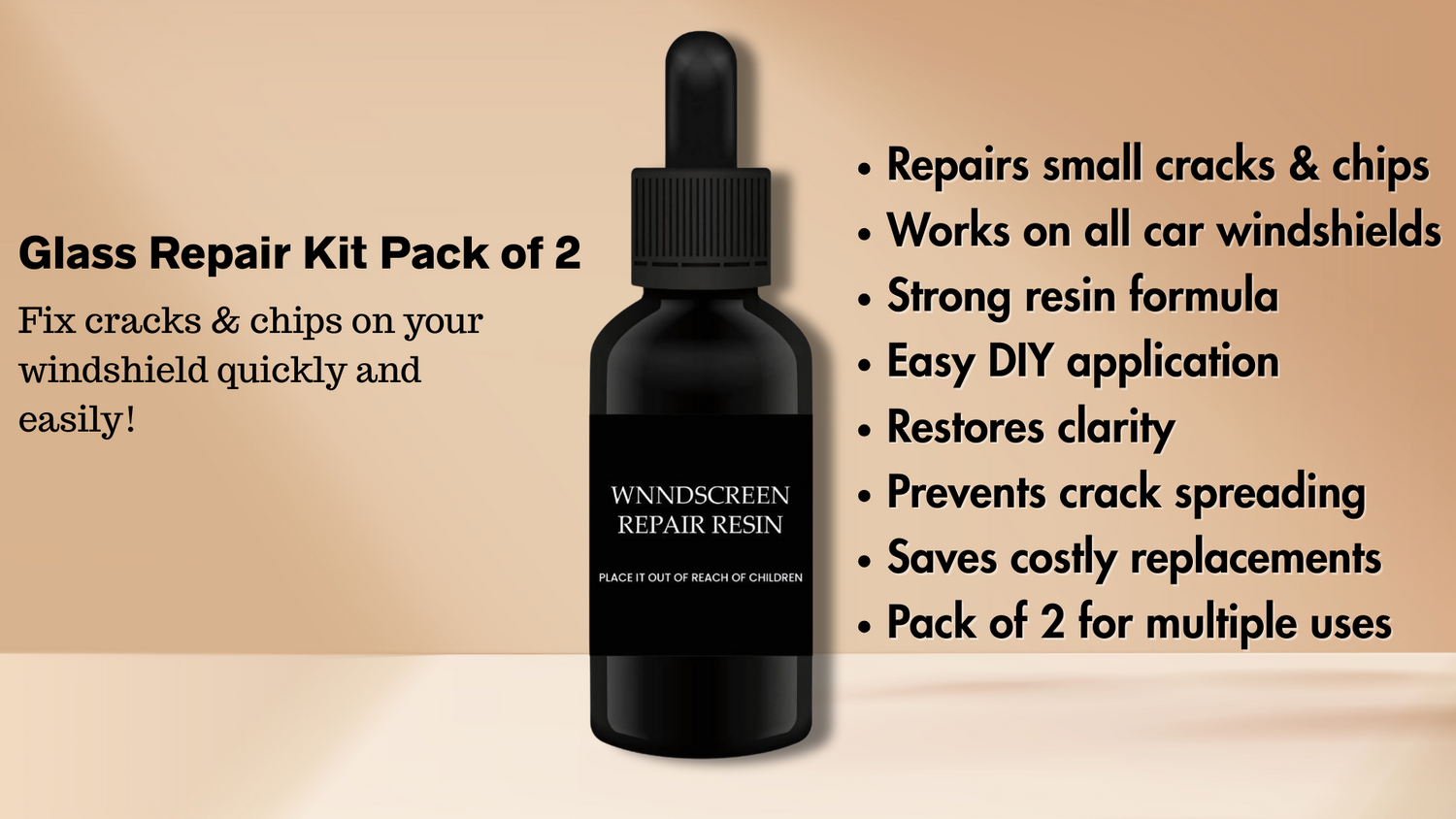 Glass Repair Kit - Pack Of 2